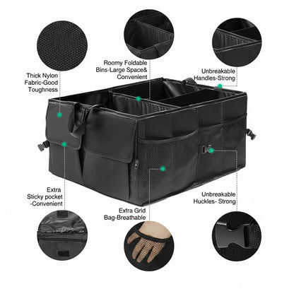Trunk Cargo Organizer Folding Storage Collapse Bag Bin for Car Truck SUV 40L US
